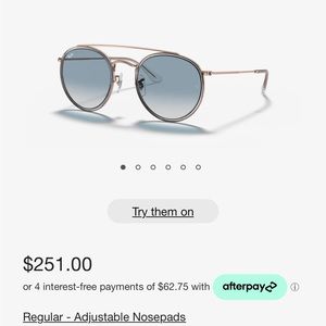 Ray Ban RB3647N Round Double Bridge Sunglasses